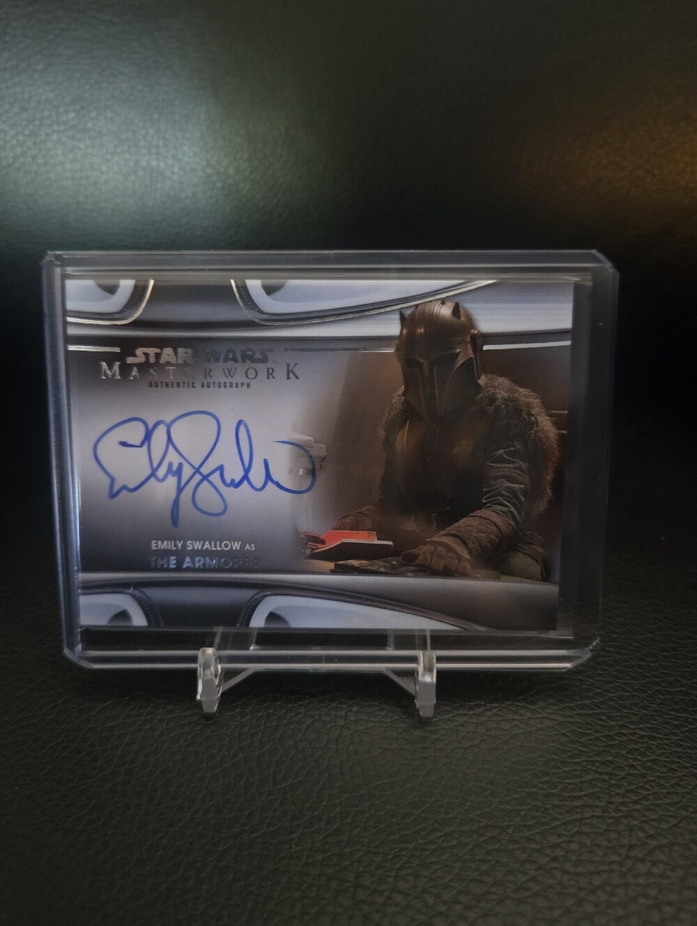 2020 Topps Star Wars Masterwork Emily Swallow as The Armorer Autographed Card